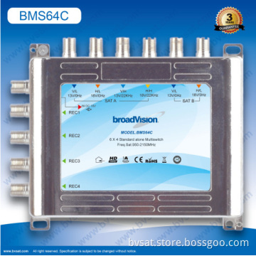 New Developing Thailand Market 6in 4 Out Satellite Multi Switch 